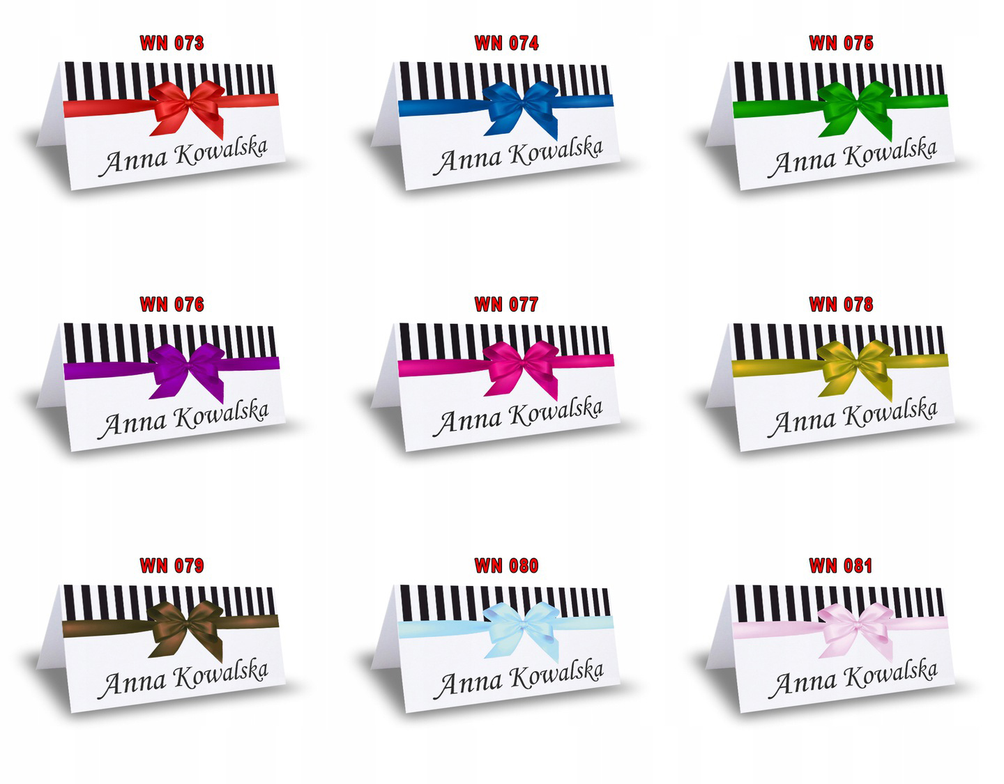 Winietki Wizytówki przyjęcie na stół - 2 szt Kod producenta WNOL