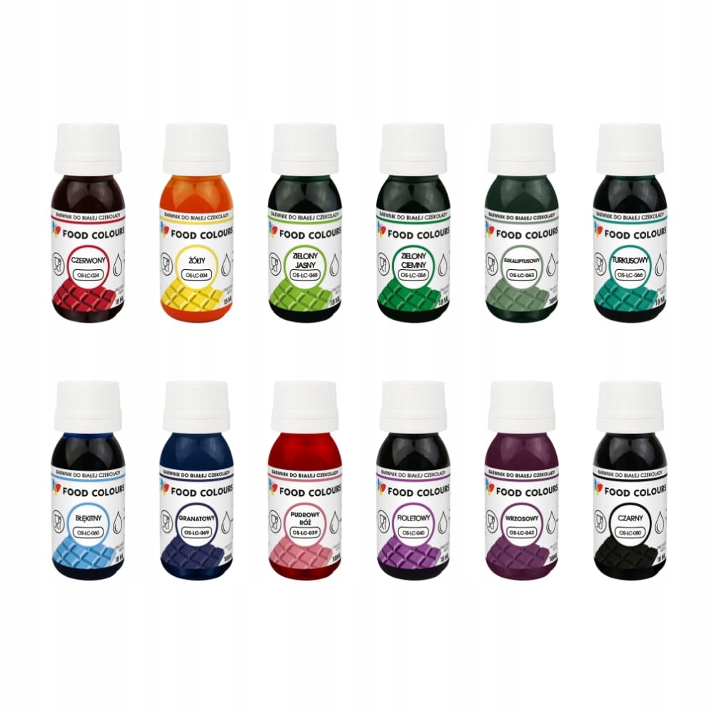 Barwniki w płynie do białej czekolady zestaw Speciality