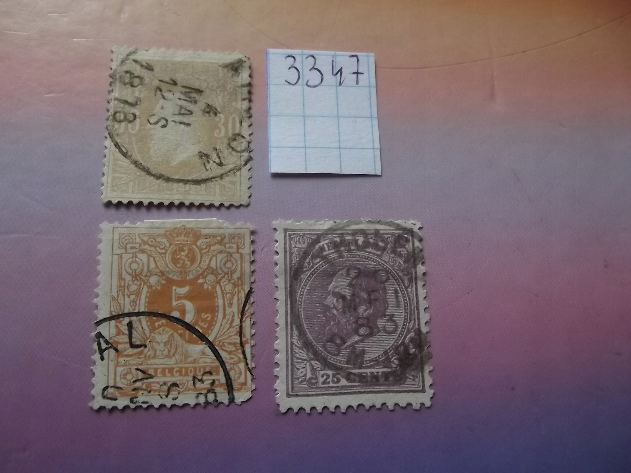 Belgia - stare znaczki z lat 1878-83