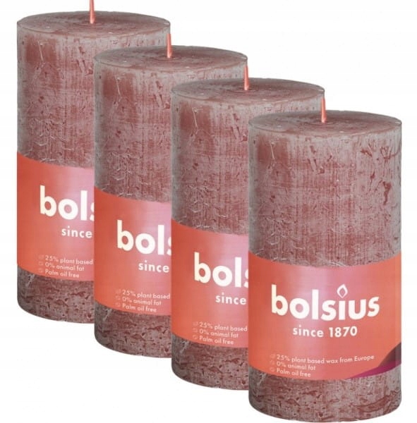 

Bolsius Rustic Shine Świeca pieńkowa zamszowy brąz