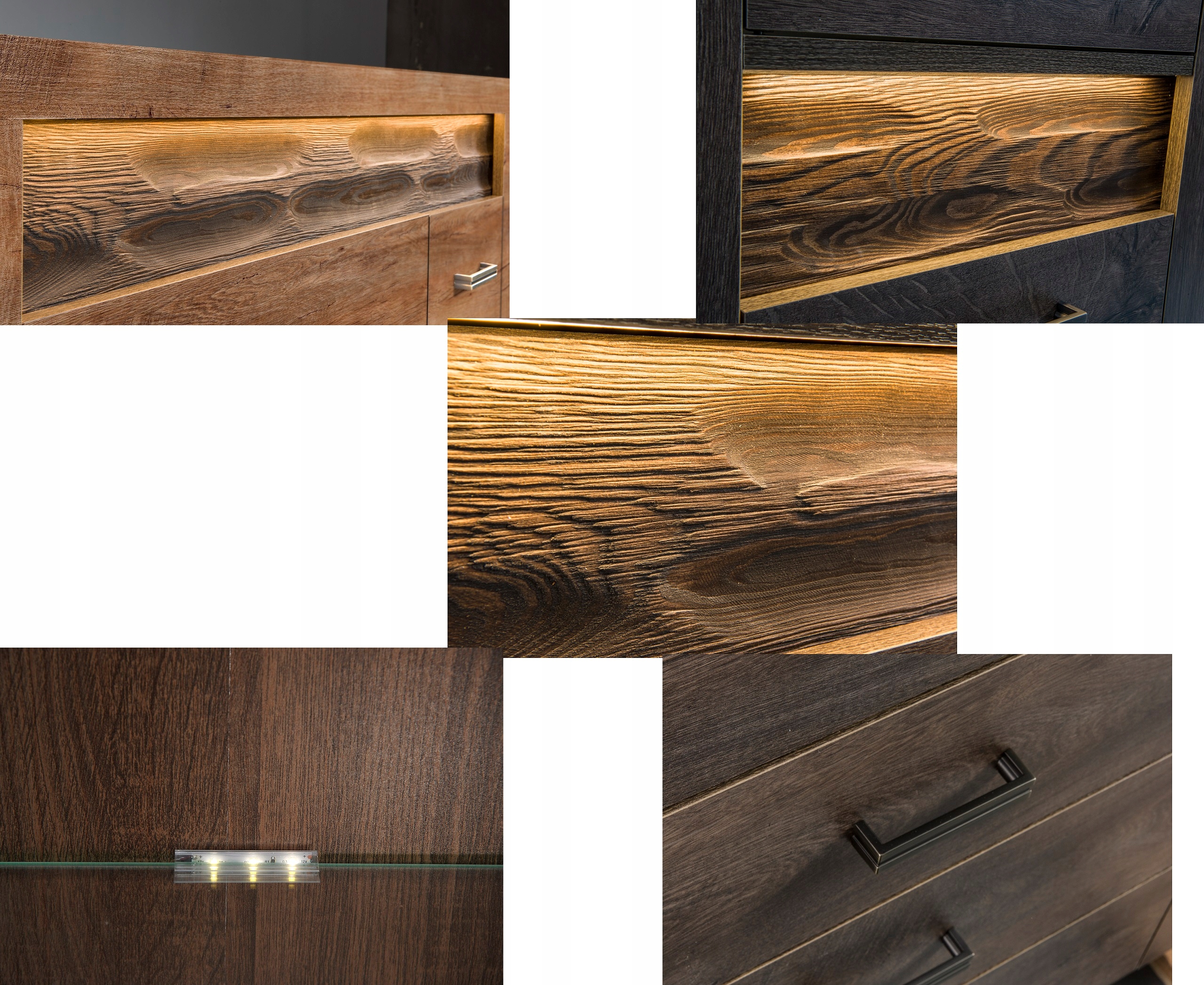 Wysoka wąska witryna słupek do salonu jadalni Głębokość mebla 42 cm