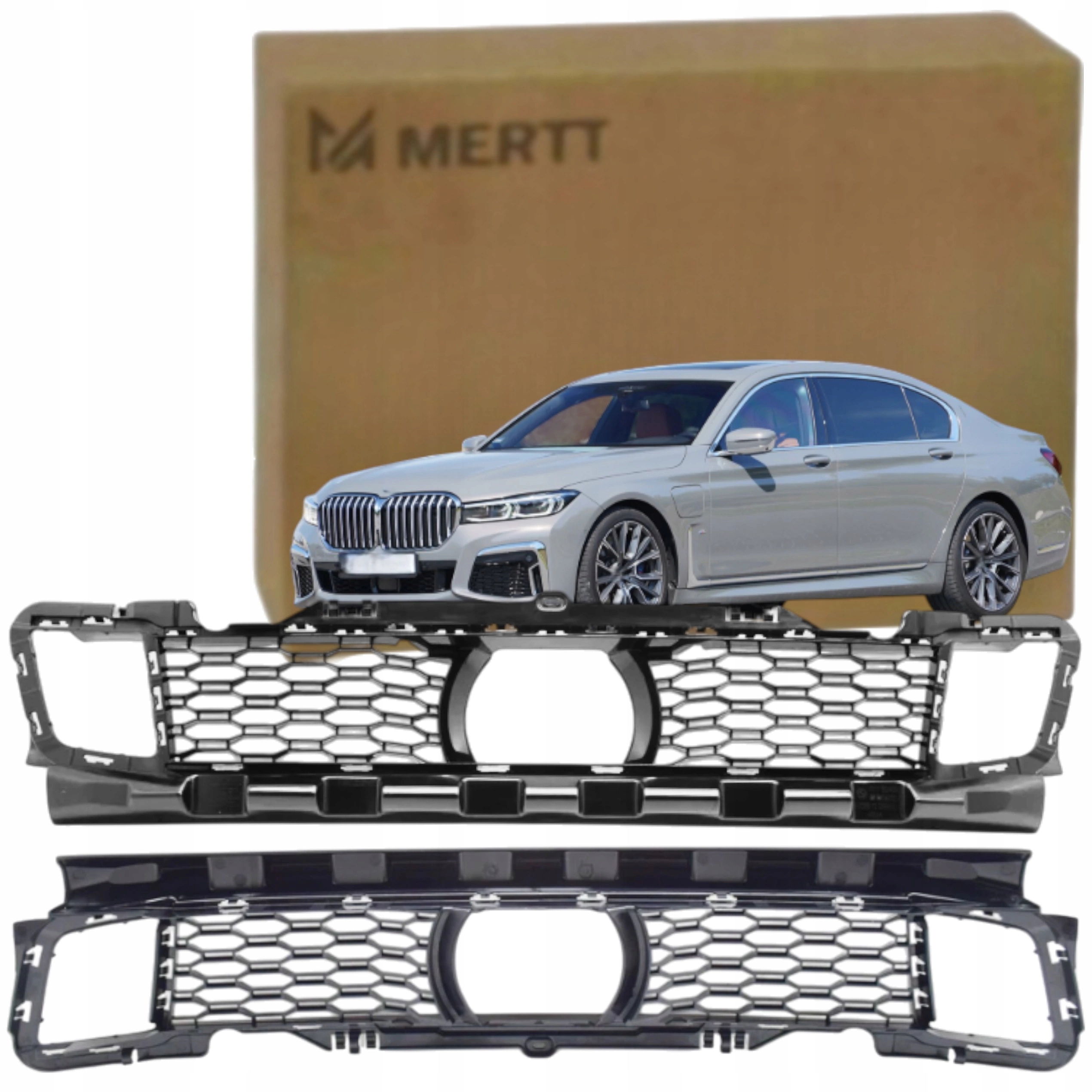 Bmw 7 G11 G12 2019- LCI M Balíček Atrapa Mřížka Předního Nárazníku 8074000