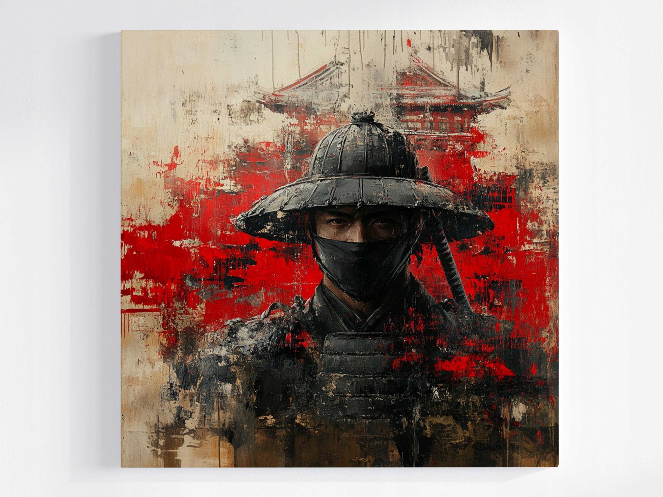 Obraz Na Plátně Canvas Portrét Samuraj Bojovník Ninja Japonsko Asie 80x80