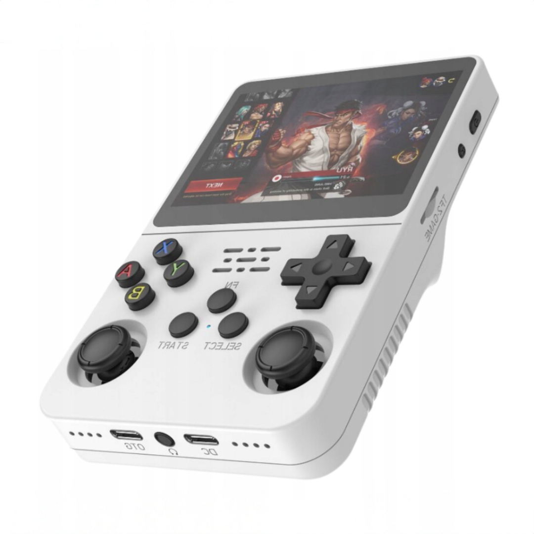 R36S Retro Przenośna Mobilna Konsola Do Gier 64G Biały Z Ponad 20000 Gier