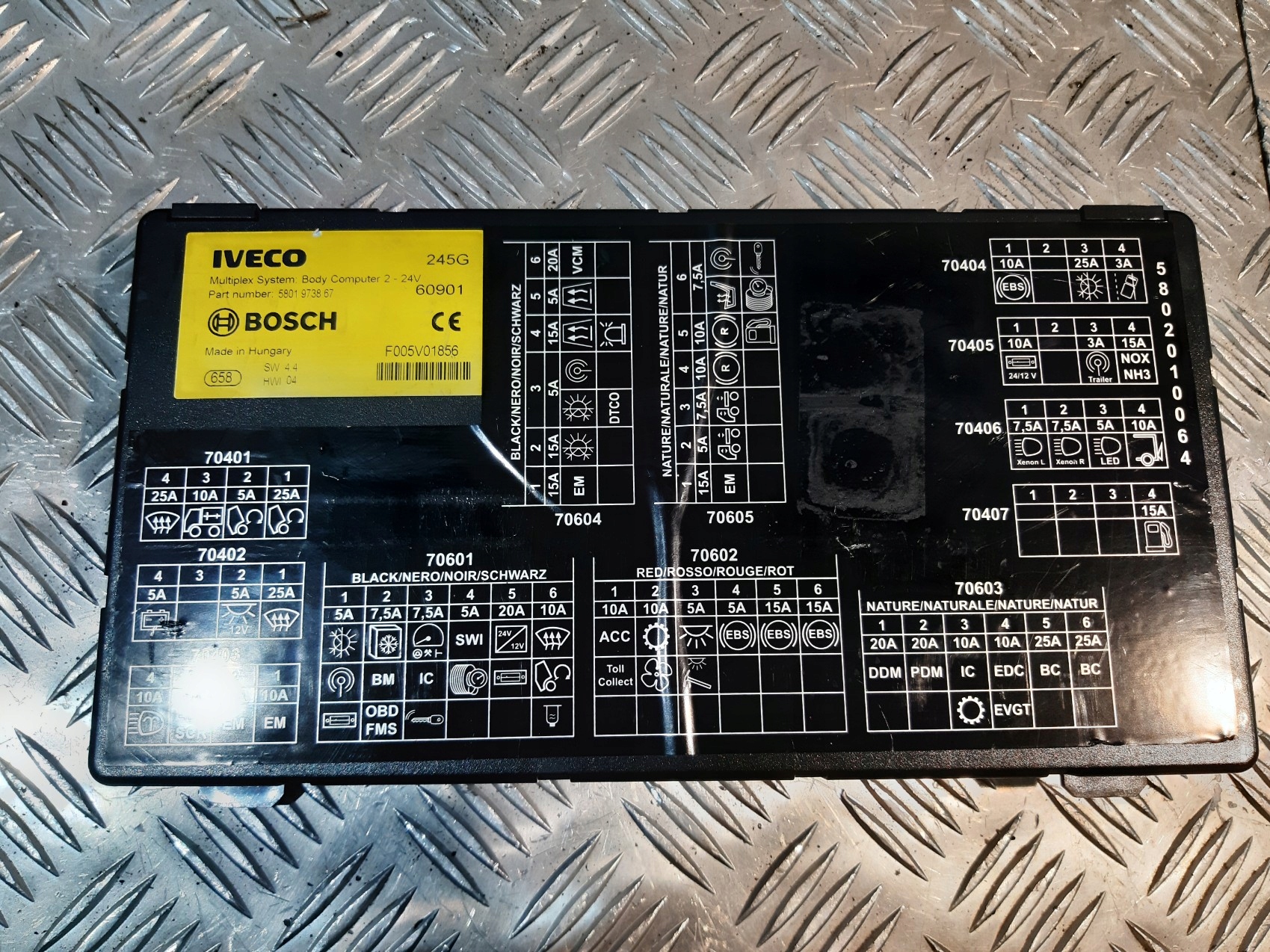 MULTIPLEX SYSTEM Bedienteil Computer IVECO STRALIS E6 BOSCH F005V01856