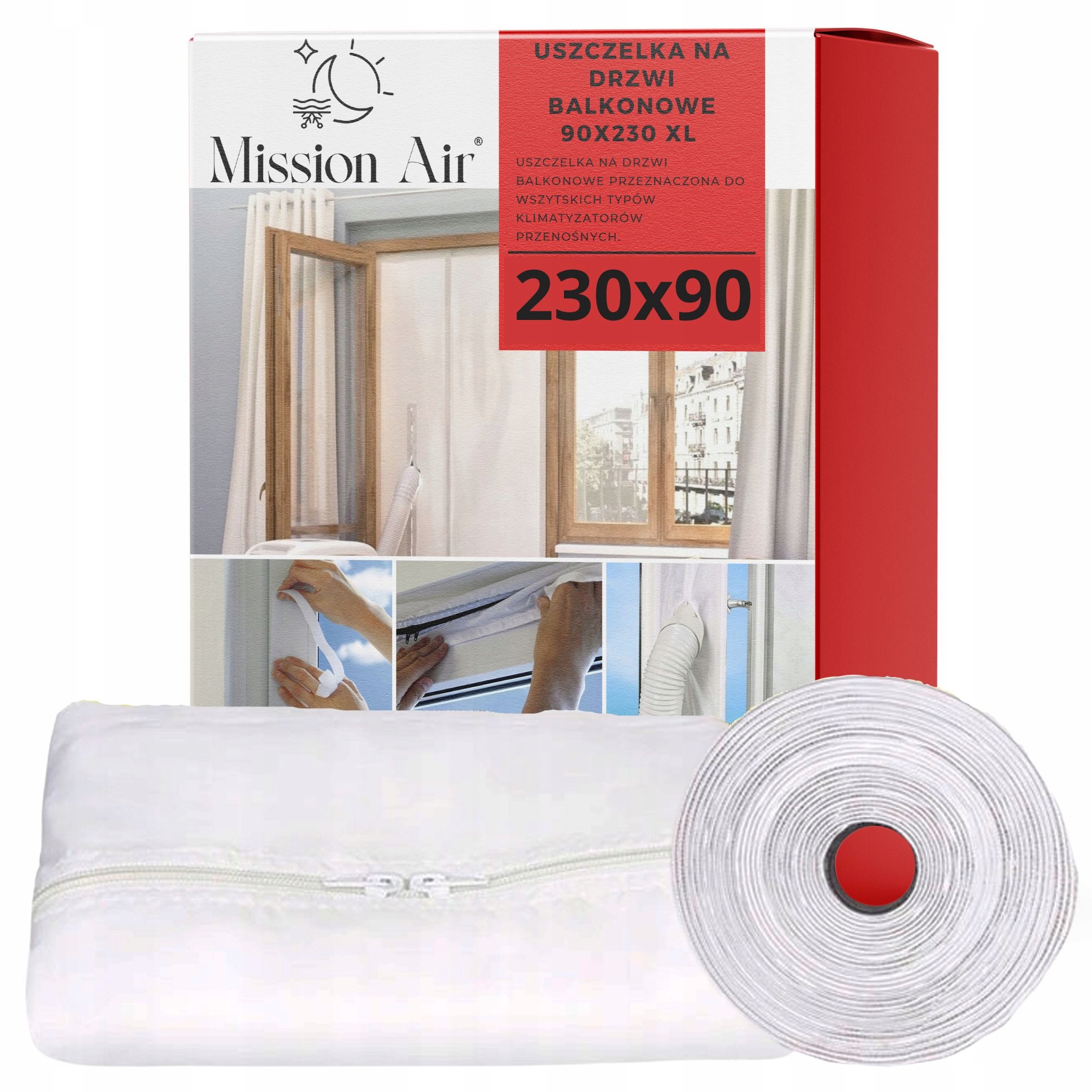 Uszczelka Okienna do klimatyzatora przenośnego na Drzwi Balkonowe 230x90cm