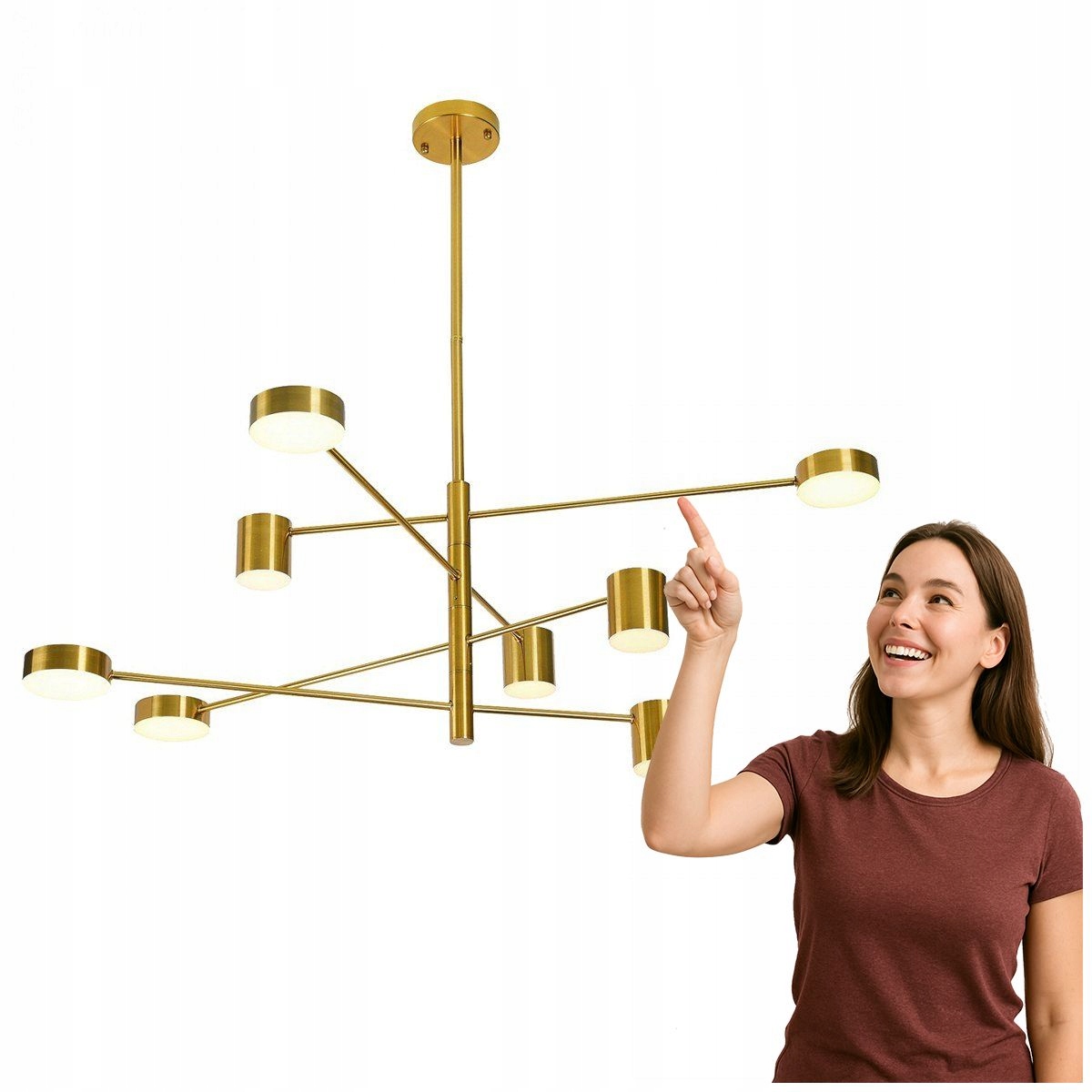 Moderná závesná Led lampa Remdal medená Italux