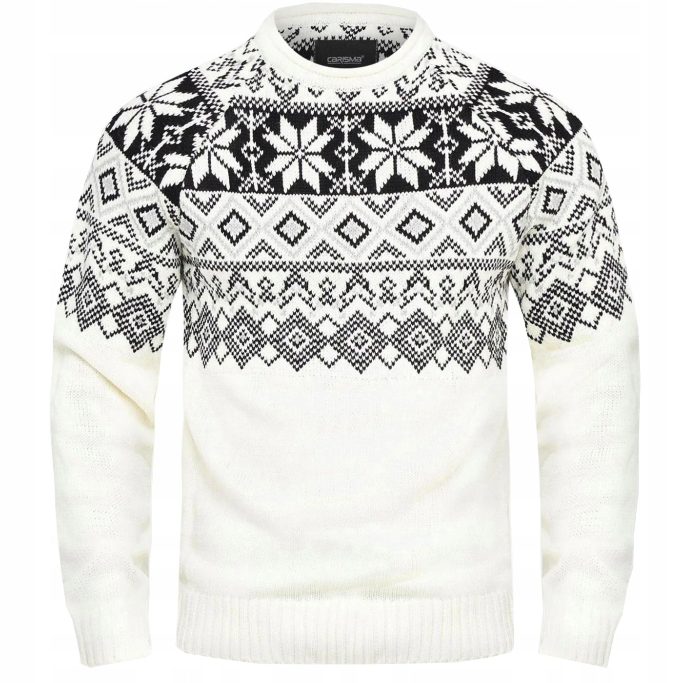 Norský svetr Bílá vlna Mikina Regular