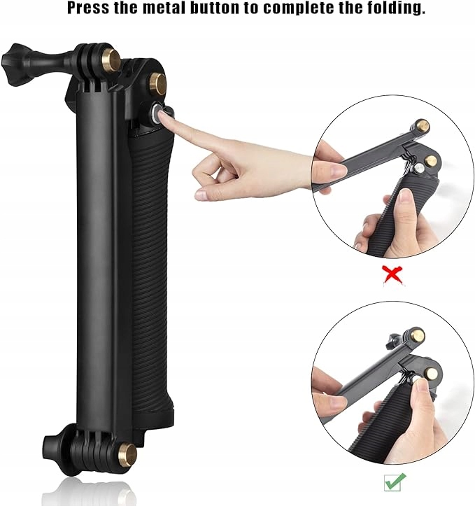 Kij do Selfie Składany 20-60cm do GoPro Model Składany