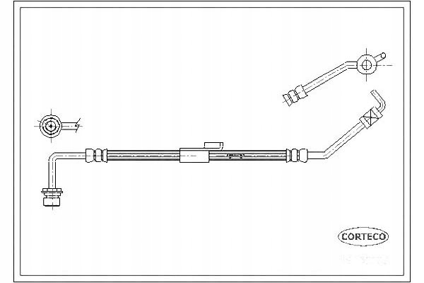 Corteco тормозной шланг FORD TRANSIT 2.5 DI (EBS