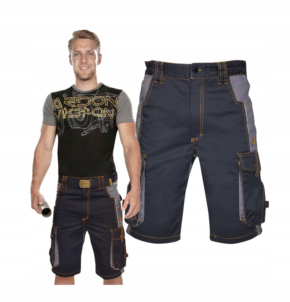 Krátké Kraťasy Černé ochranné šortky Bermudy Ardon Vision 3XL 64