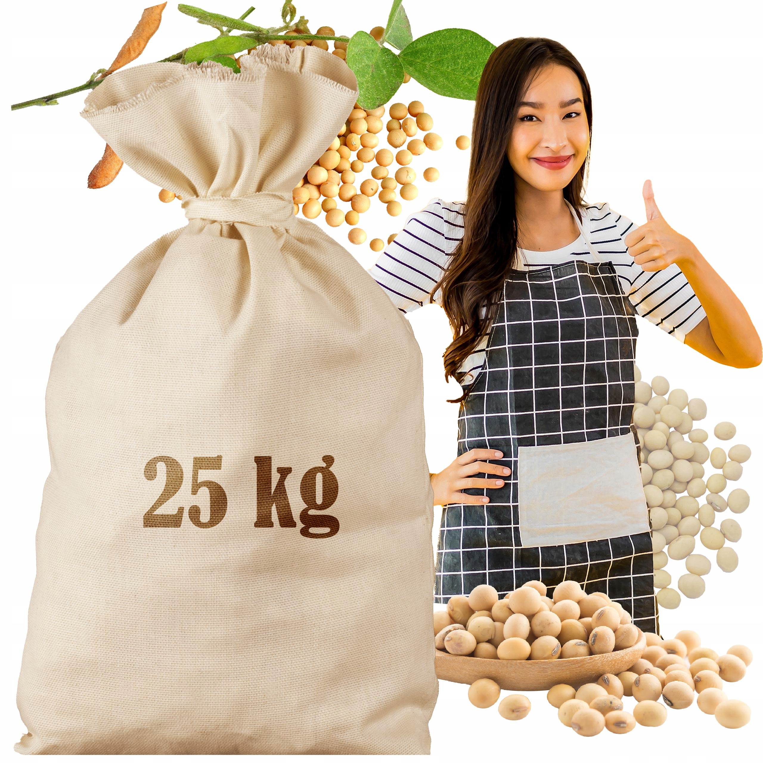 Levně Sója Zrno 25 kg Přírodní bez Gmo sáček