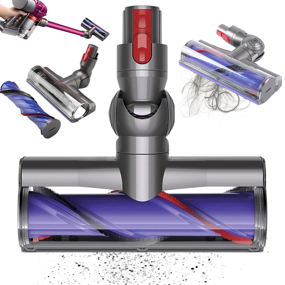 Pro Dyson V7 V8 V10 V11 V15 Elektrický rotační kartáč 180° z nylonu