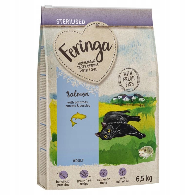 Suché krmivo pro kočky Feringa krmivo suchý losos 6,5 kg