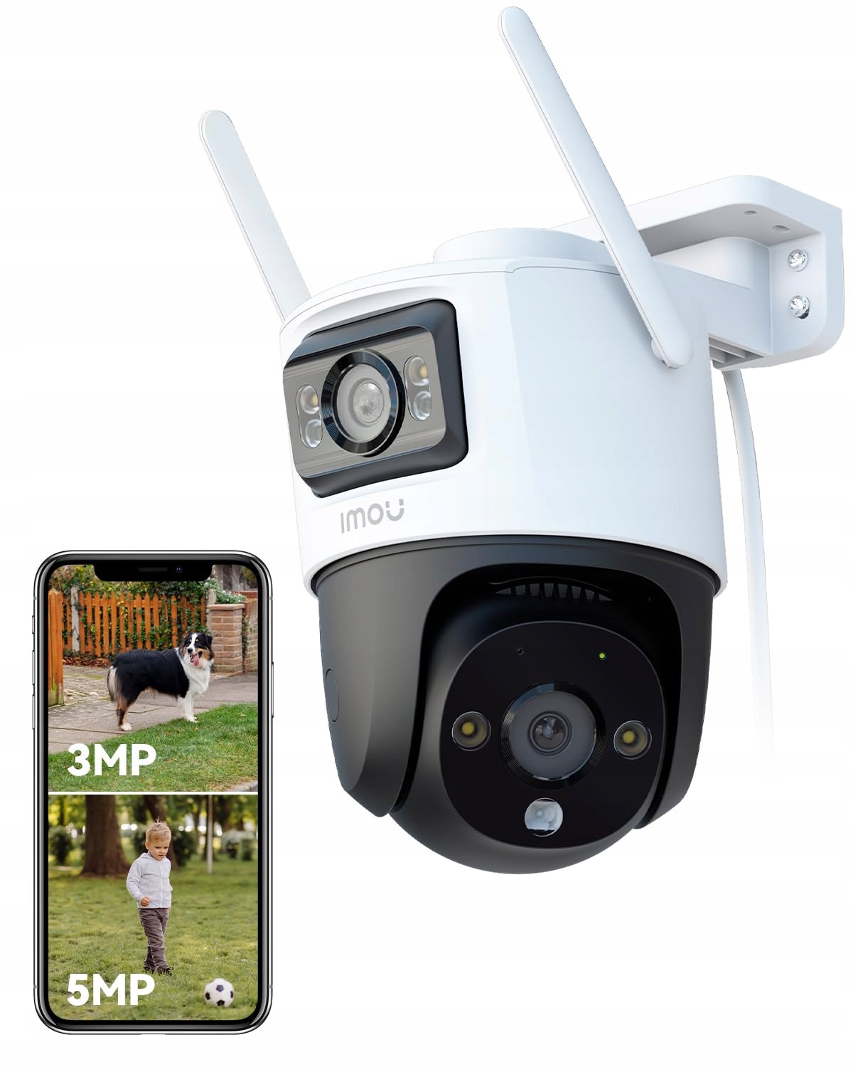 Imou venkovní kamera 5MP+3MP s detekcí osob a vozidel