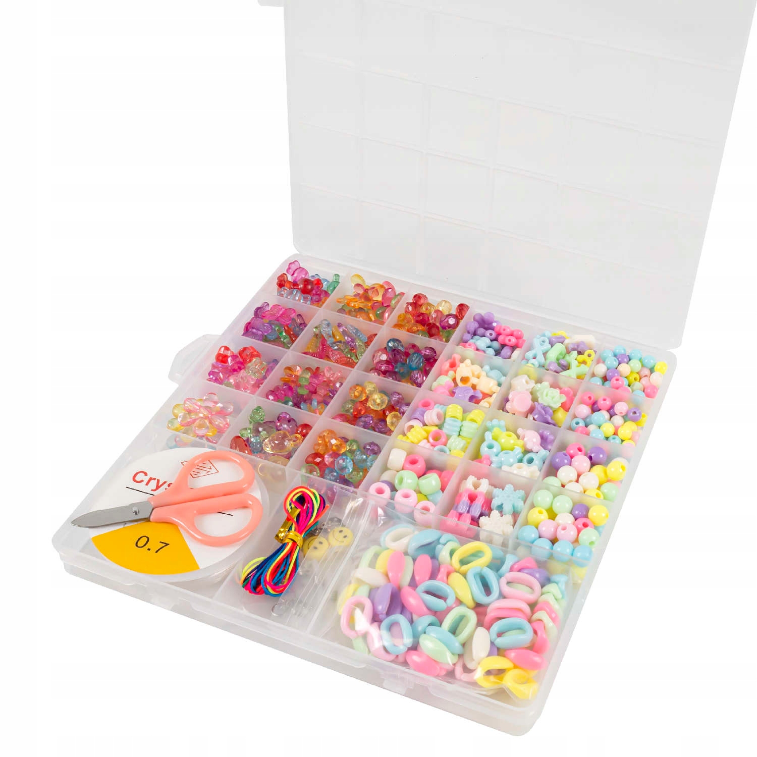 KORALIKI DO BRANSOLETEK ZESTAW KORALIKÓW PREZENT 2 Wysokość produktu 2 cm