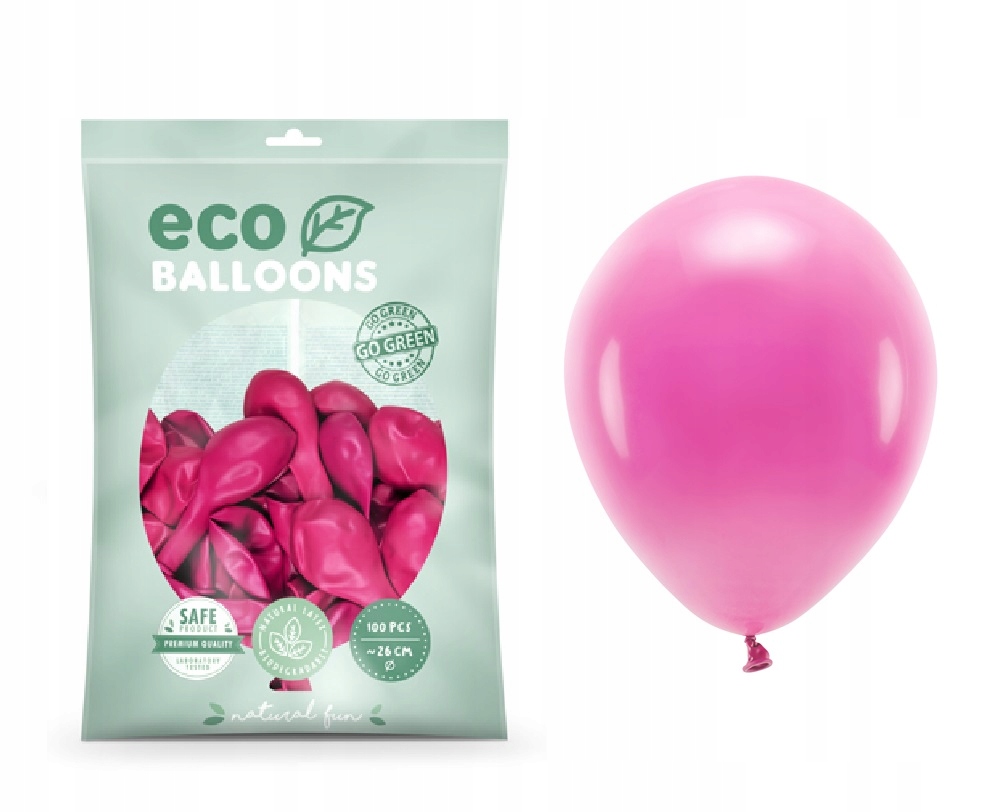 

Balony Eco 26cm fuksja 100 szt Ekologiczne