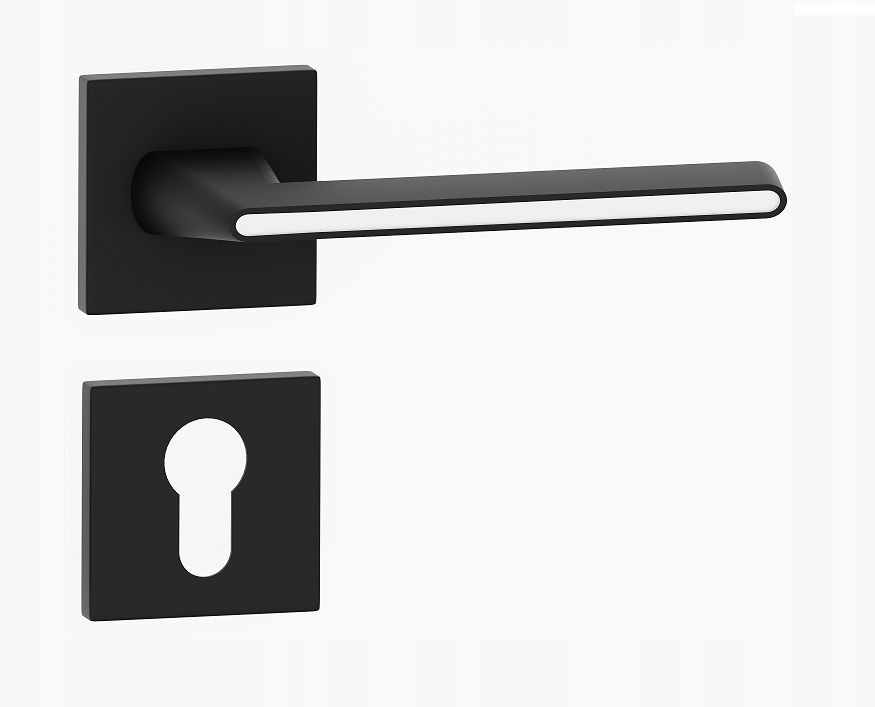 kľučky kľučka Rufinia Qr čierna biela rozety Wb