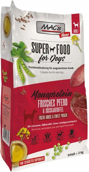 Mac's Dog Mono Horse Sweet Potato Dla Psa 3kg