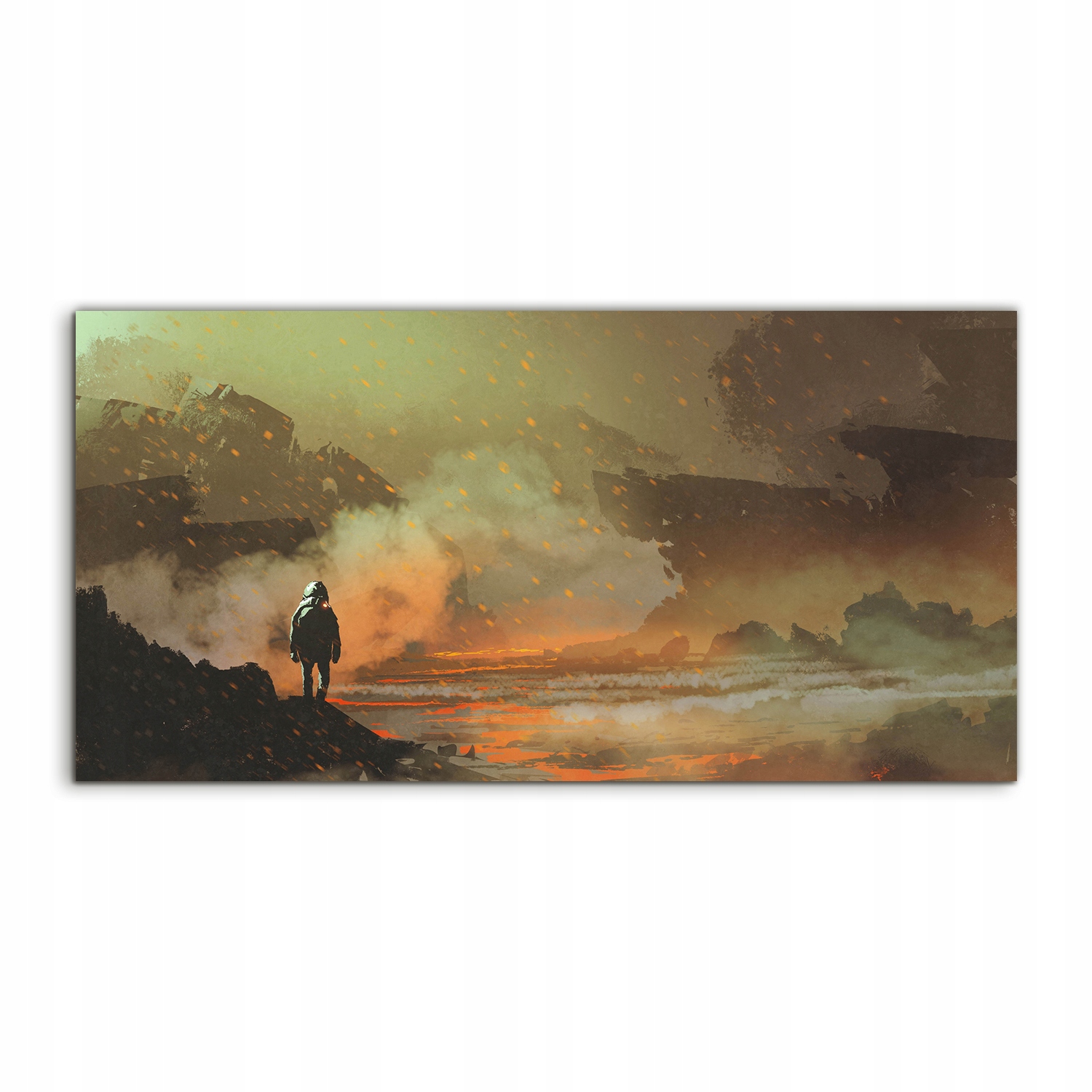 Akrylový obraz 100x50 s grafikou Astronaut Planeta