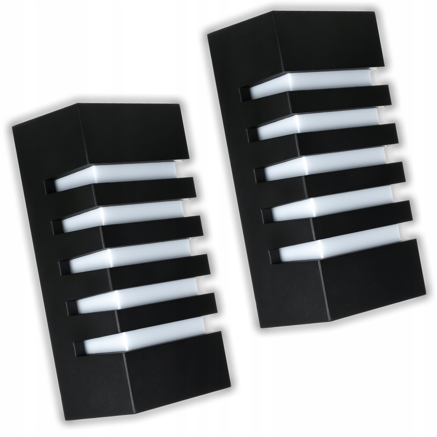 2x Zahradní Nástěnné Svítidlo Fasádní Lampa Černá Dekorativní Na Zeď