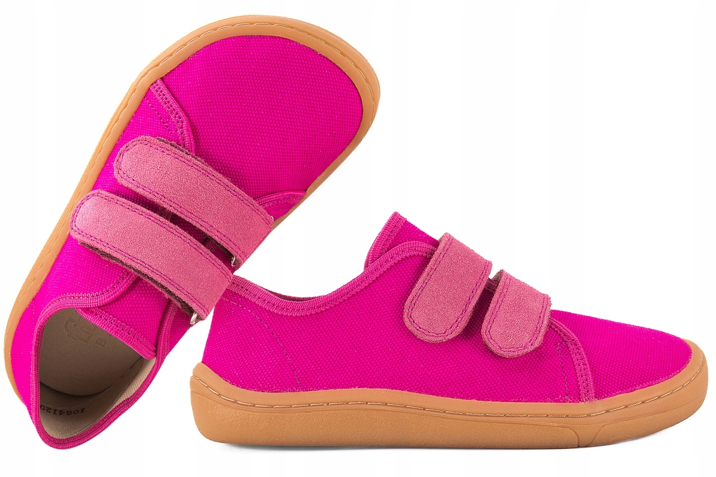 Buty barefoot tenisówki lekkie dziecięce na rzepy Froddo Fuxia 23