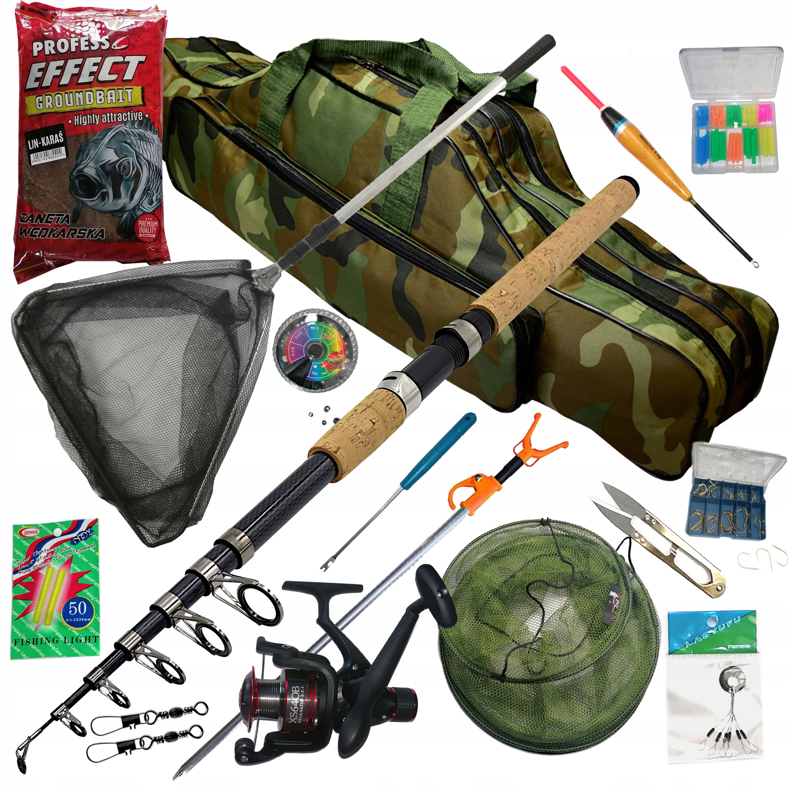 Rybářská sada Wedka naviják Lin Karaś Spławik