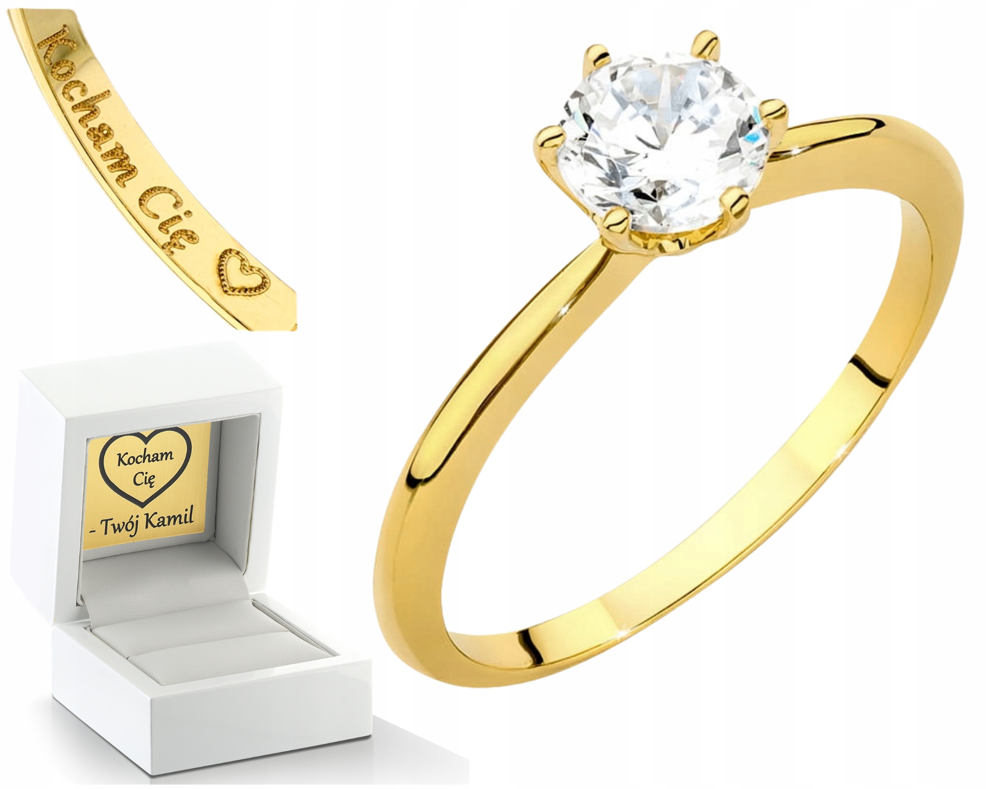 Zlatý Prstýnek Laboratorní Briliant 0,70 Ct Zásnubní 585