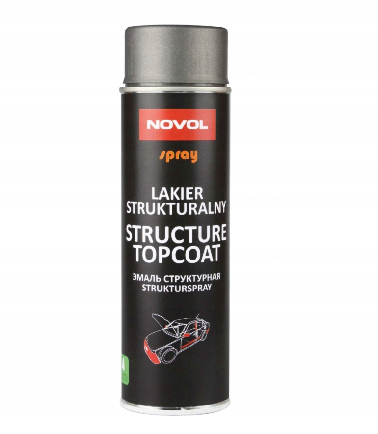 Czarny Structure Topcoat Lakier Strukturalny Novol 500ml