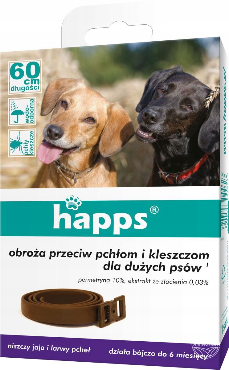 

Happs obroża na pchły i kleszcze 60cm duża
