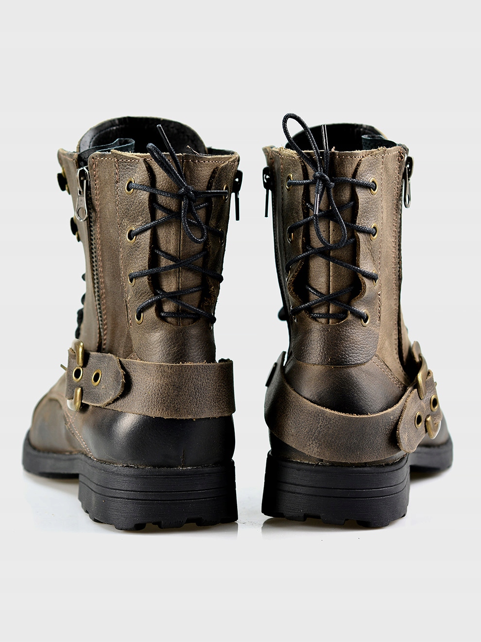 Skórzane Buty Motocyklowe All Ride Chad brązowe 42 Typ Miejskie / Krótkie