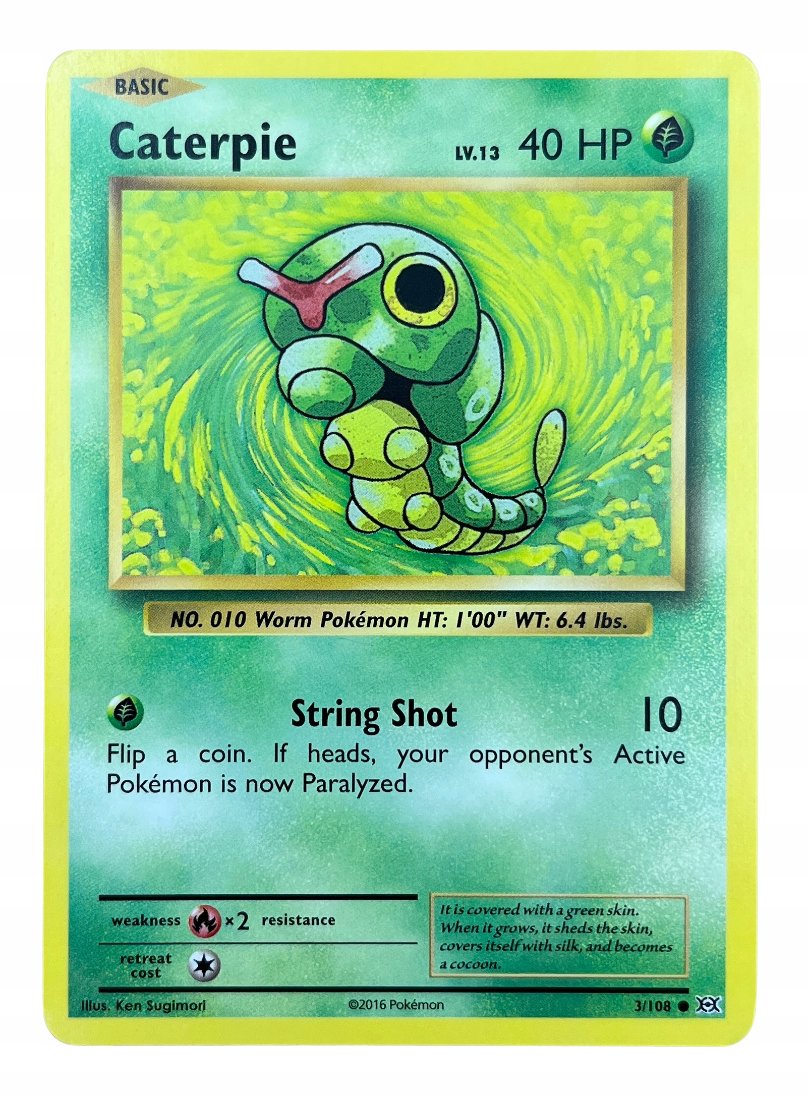 Karta Pokemon Tcg Caterpie (evo 3/108) Evolutions Common