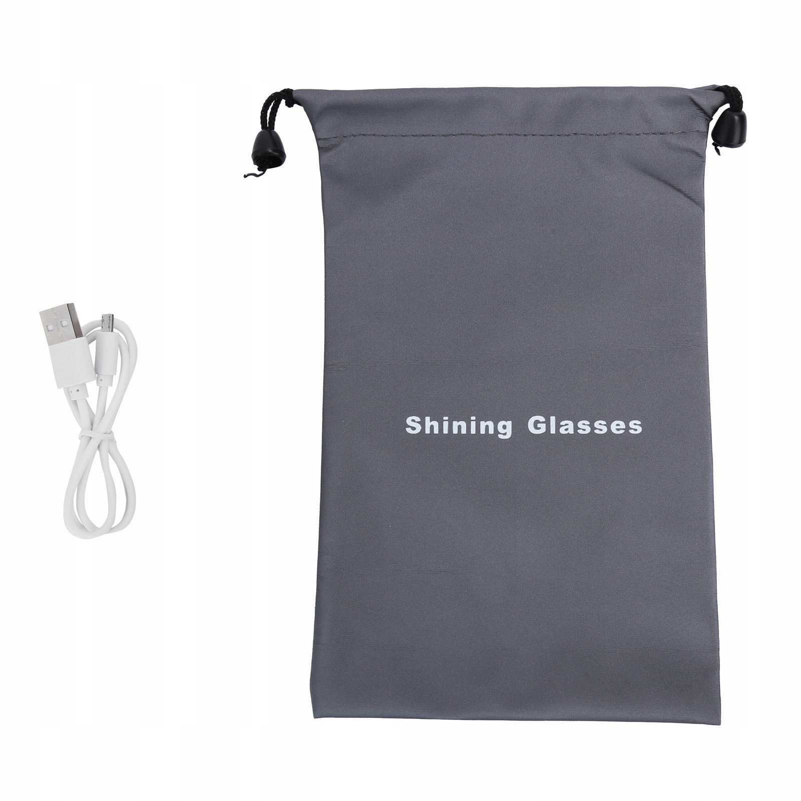 Czarne świecące okulary LED Kontrola aplikacji Kod producenta VN5GHD0