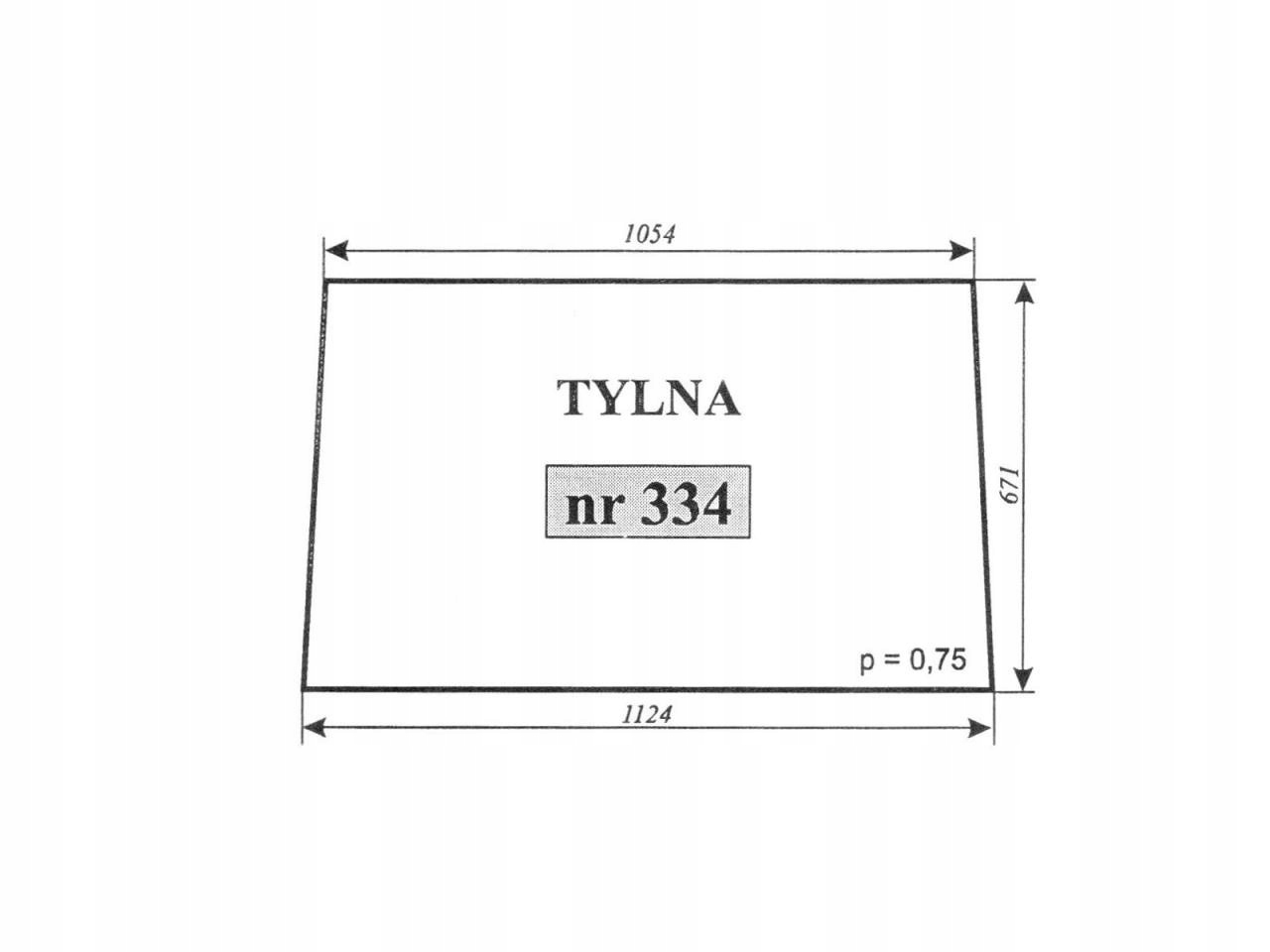 SZYBA TYLNA C 330 C 360 POM ZAMOSC 334