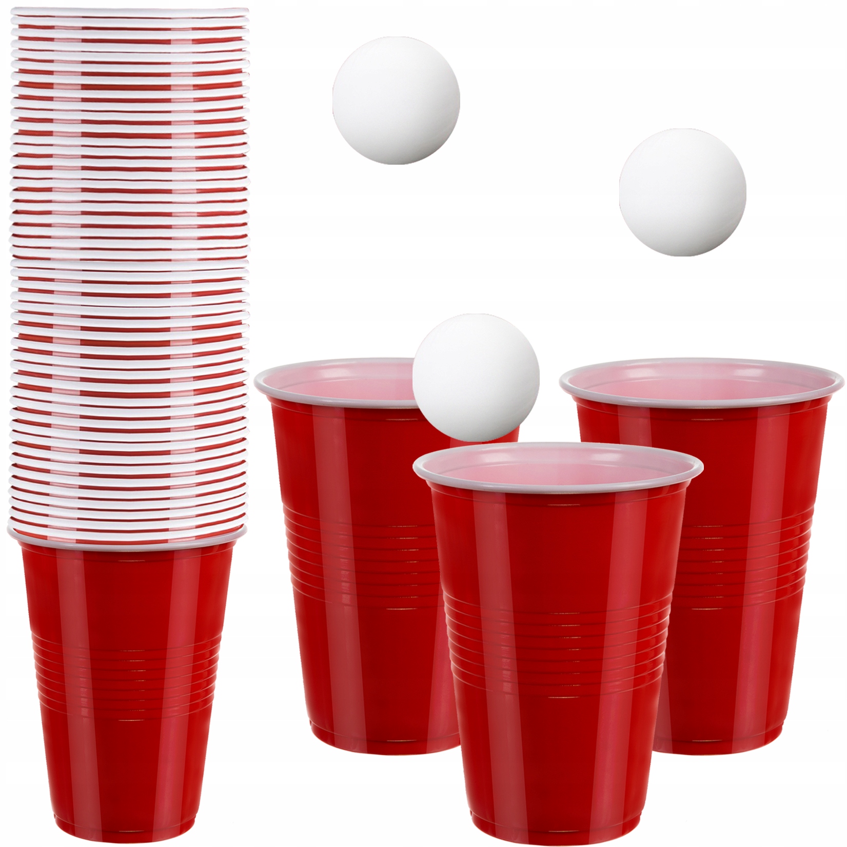 

Kubki Plastikowe Czerwone Duże 50szt Gra Beer Pong