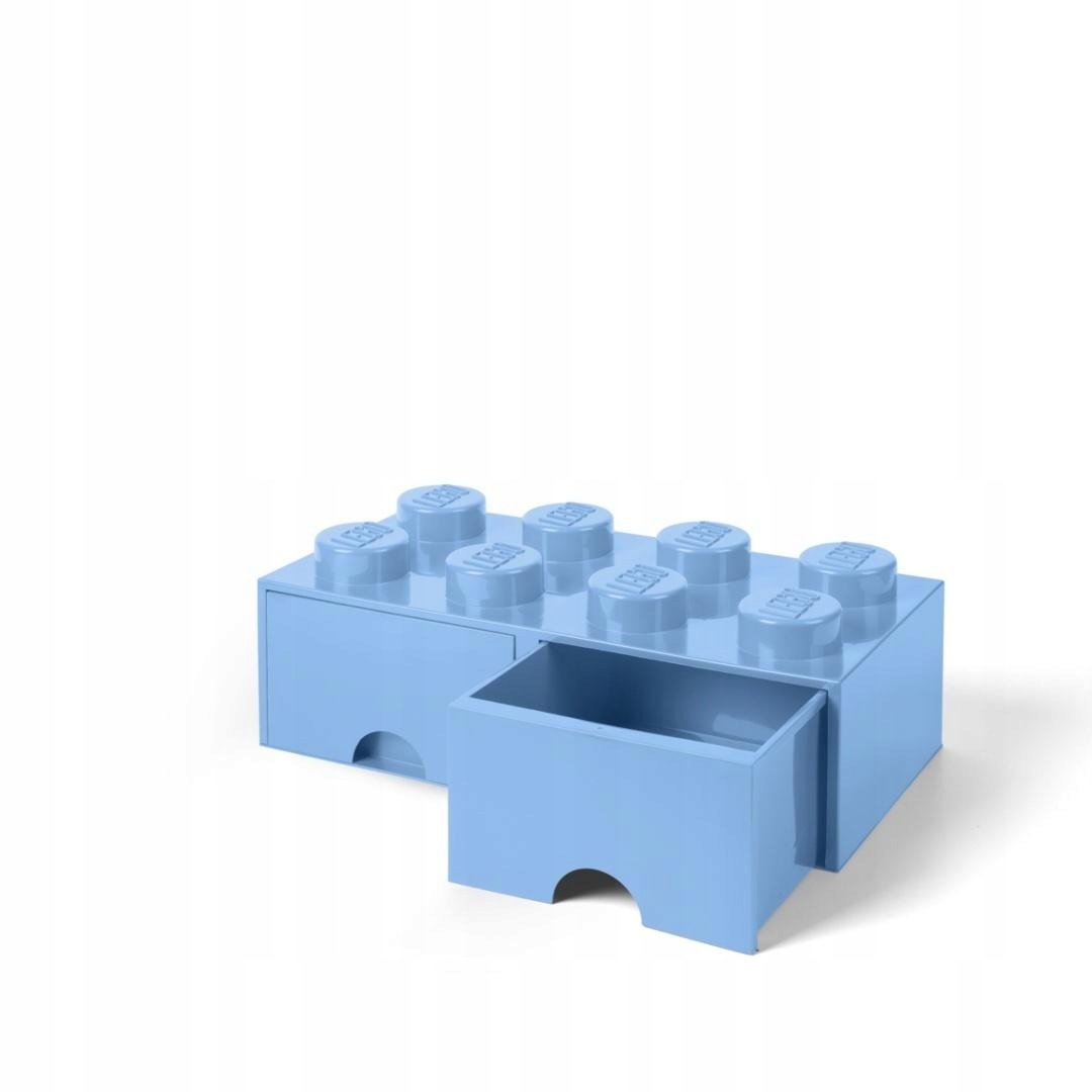 Lego (r) kontejner kostka se zásuvkami osmička světle modrá.. Nhg