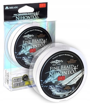 PLECIONKA NIHONTO FINE BRAID (WHITE) 0.23mm\20.2kg\150m - op. 1szp. + Gratis