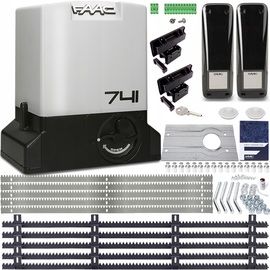 ZESTAW SIŁOWNIK DELTA 3 FAAC 741 900 5xLISTWA