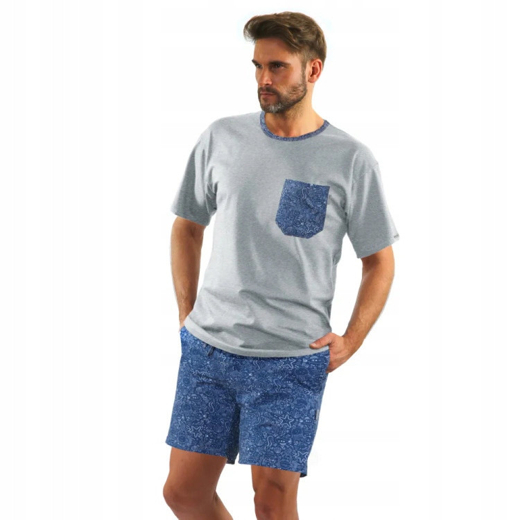 2693/01 Pánské pyžamo s krátkým rukávem, kraťasy Sesto Senso