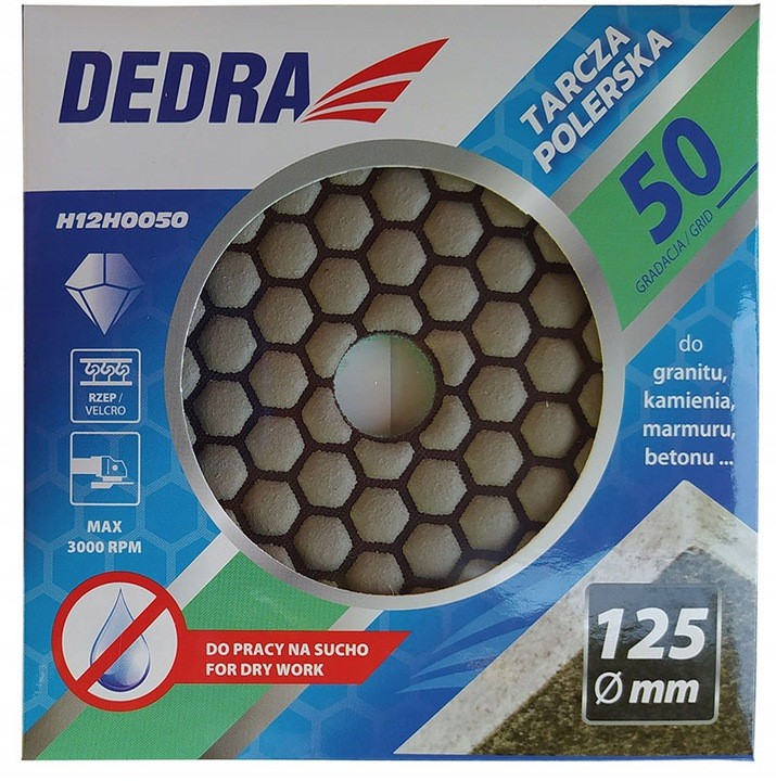 

Diamentowy dysk polerski na sucho 125mm gr.50
