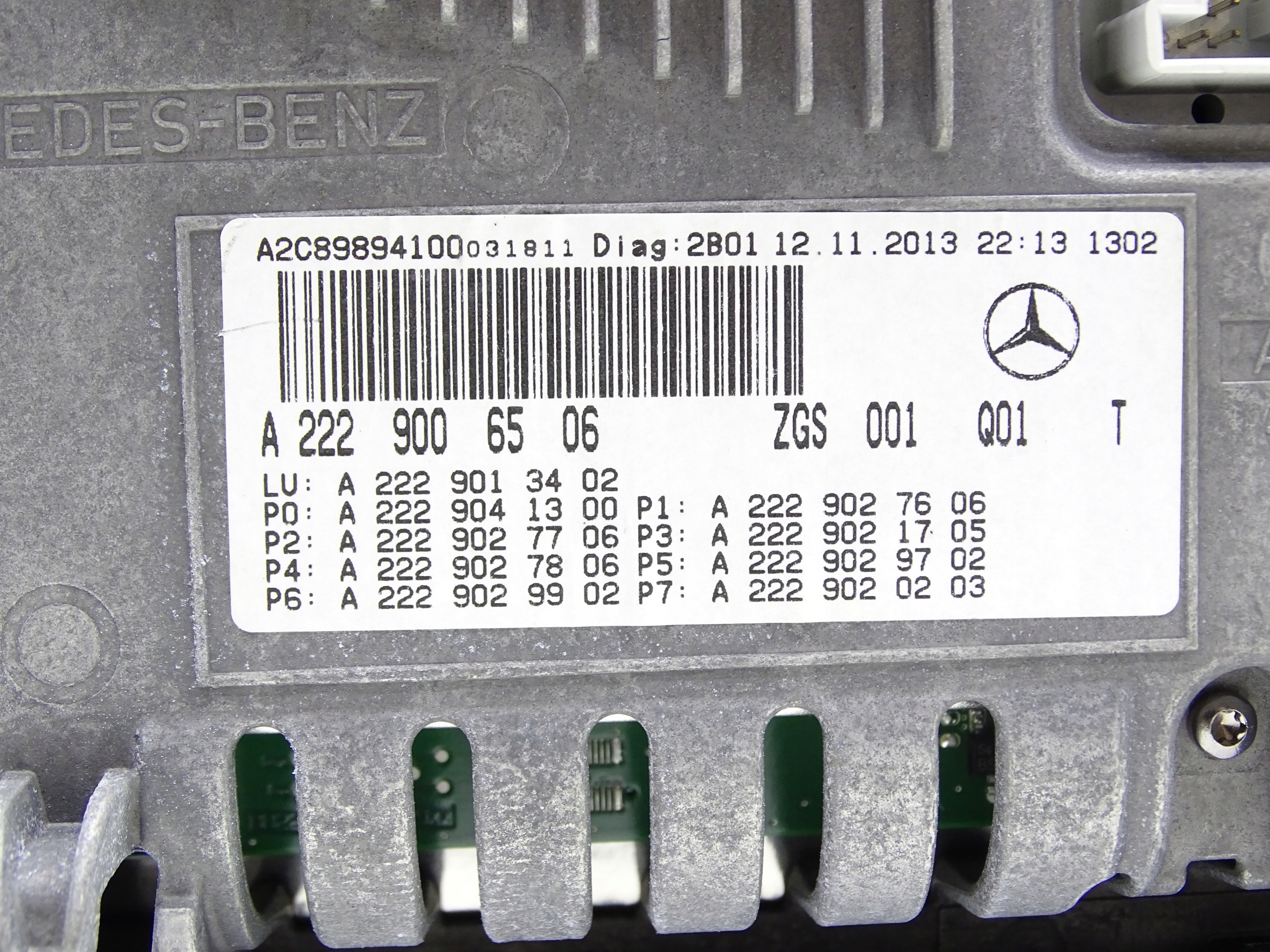 dials EKRAN DISPLAY MERCEDES S W222 A2229006506