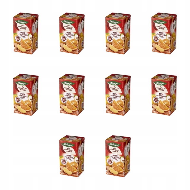 Herbaciany Ogród herbatka owocowa imbir z pomarańczą i pigwą 20tb/50g X10