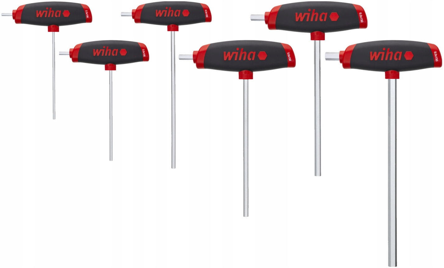 Wiha zestaw kluczy sześciokątnych ComfortGrip z rękojeścią T 6-cz. 45620