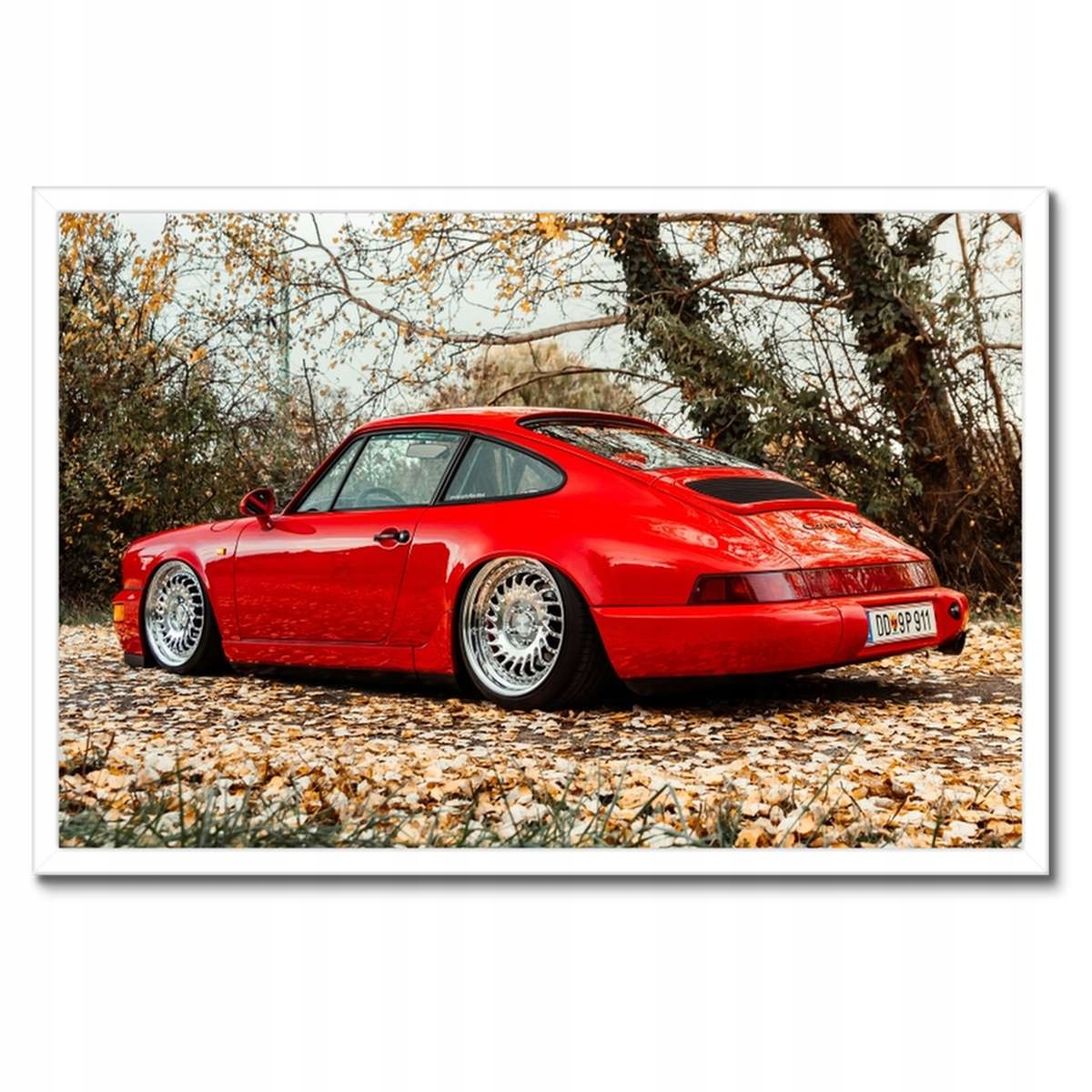 Plakáty v rámu 60x40 Červené Porsche Auto