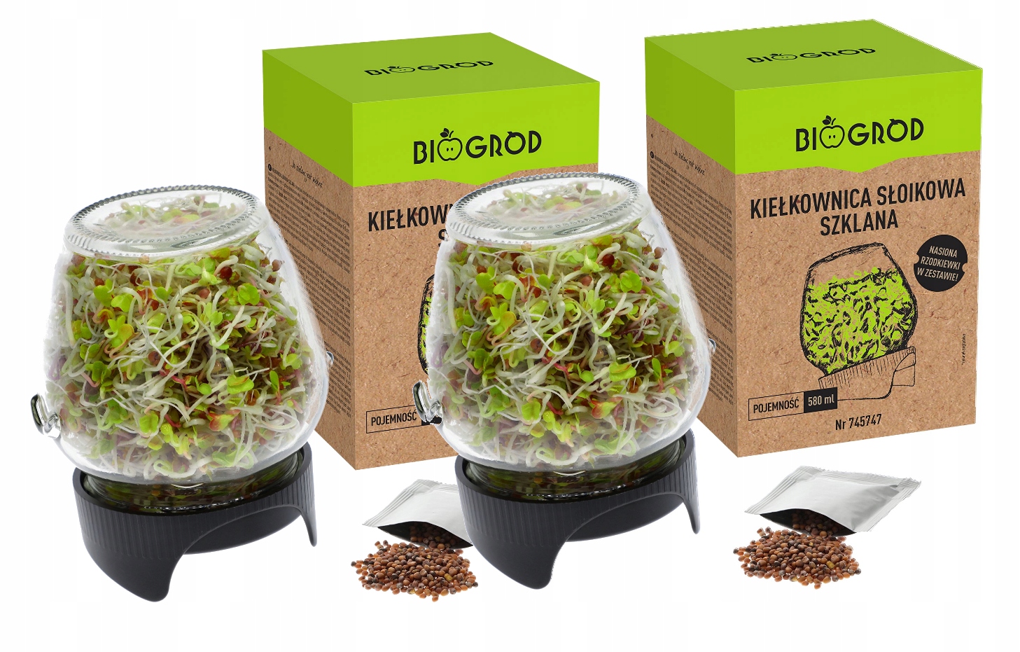 

Kiełkownica Słoikowa Nasiona na Kiełki 2 szt