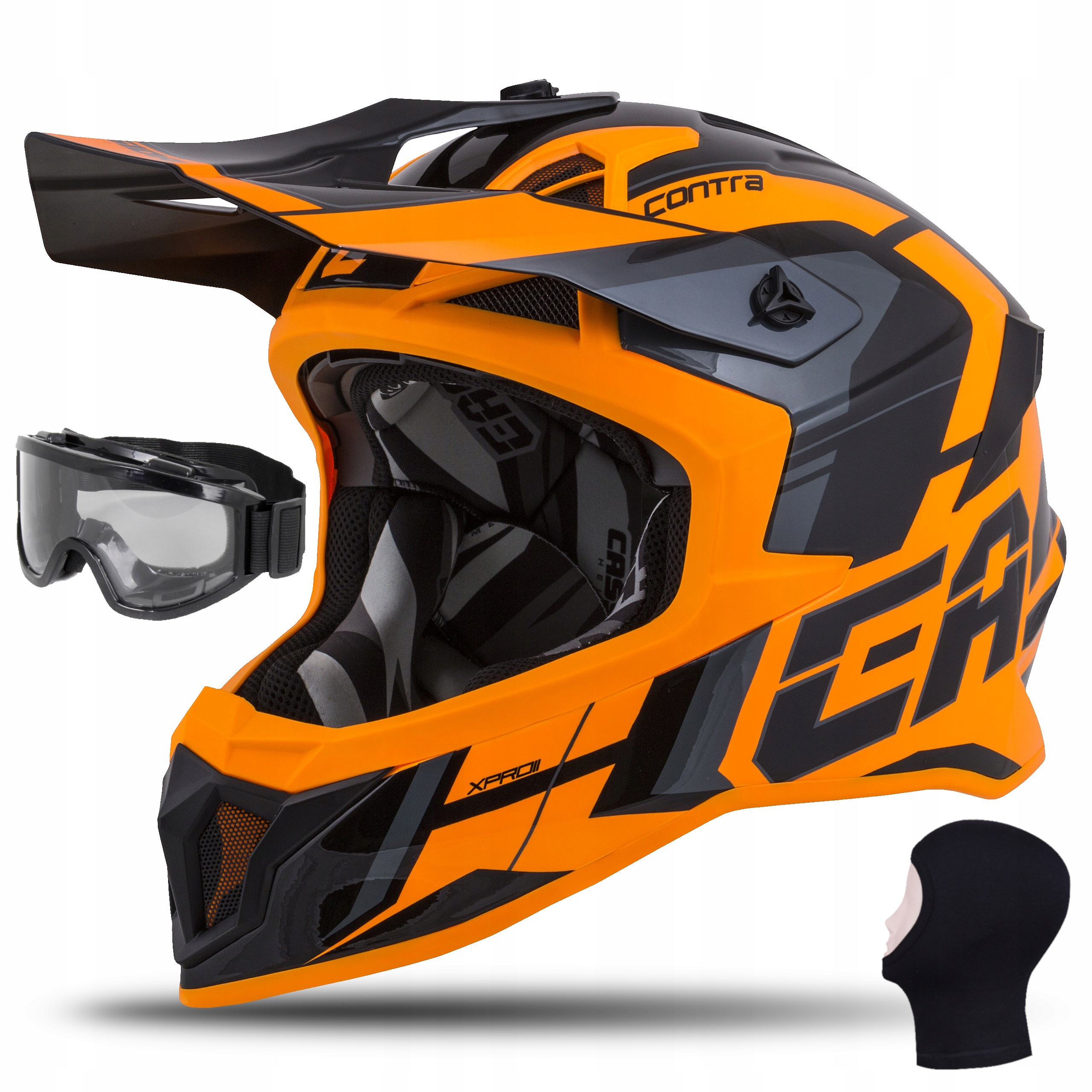 SOS CASSIDA KASK MOTOCYKLOWY CROSS WŁÓKNO SZKLANE