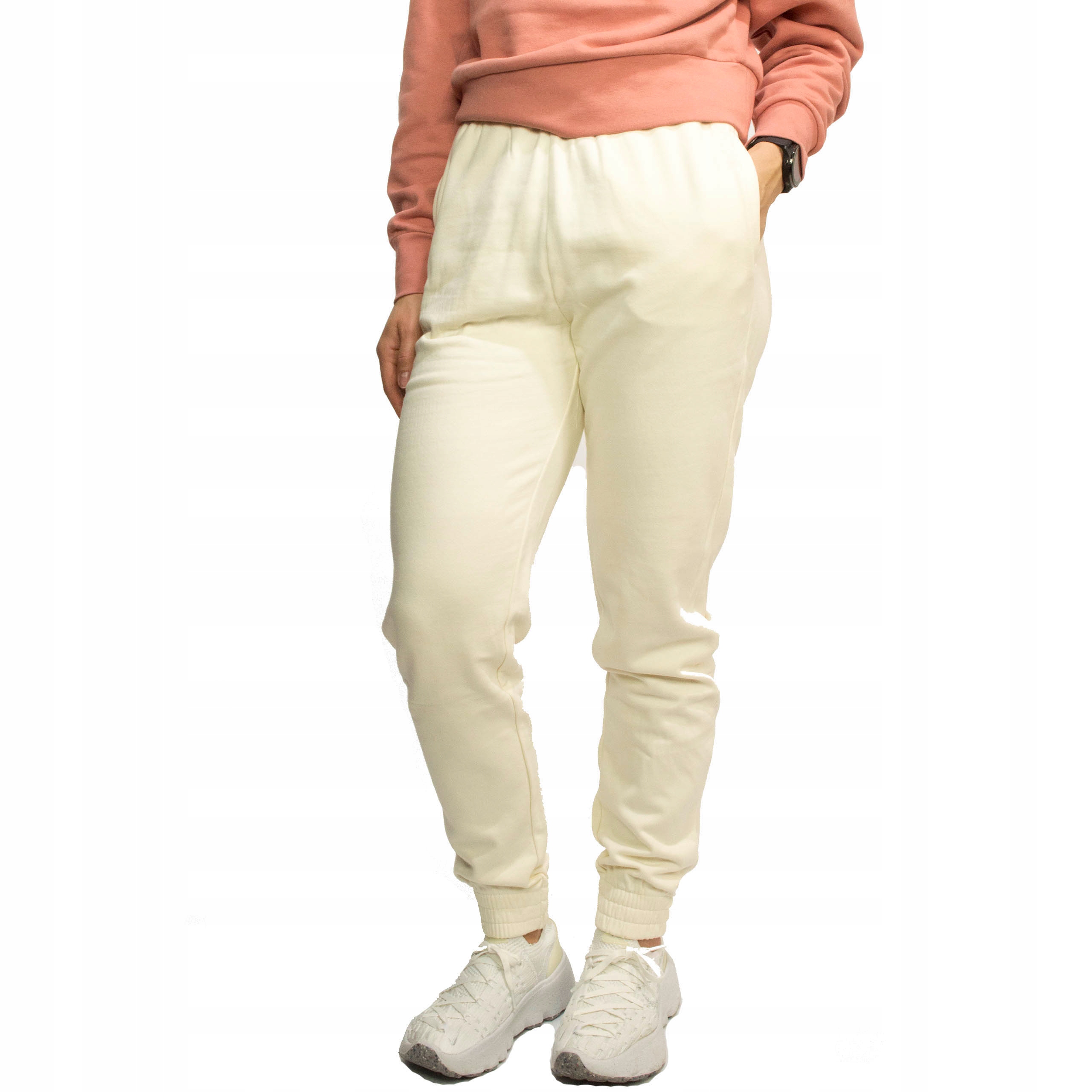 Mustang Cosy Jogger Ecru dámské kalhoty teplákovka M