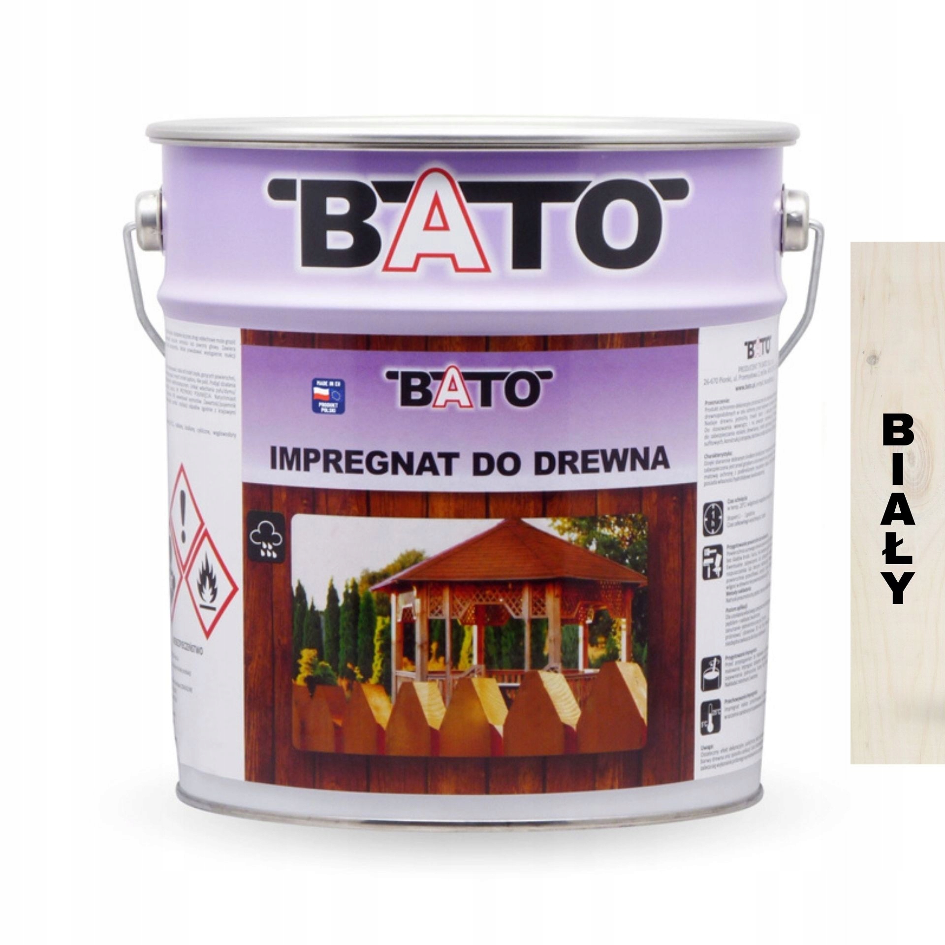 Impregnát na dřevo s voskem Bato Bílý 5L