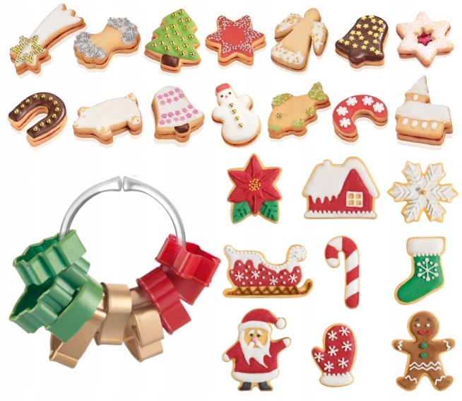 ZESTAW FOREMKI DO CIASTEK PIERNIKÓW ŚWIĘTA x22 SZT