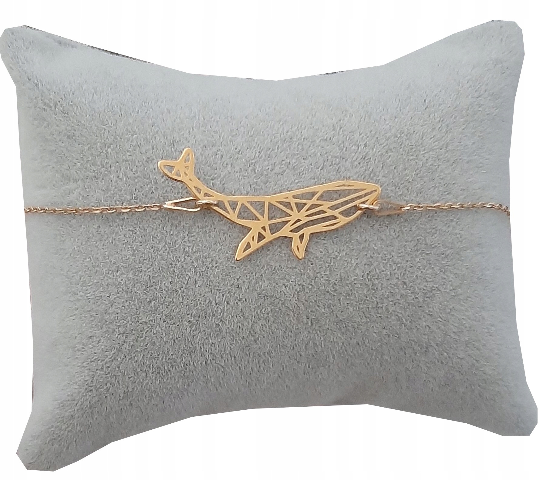 

Złota bransoletka orka wieloryb origami srebro 925